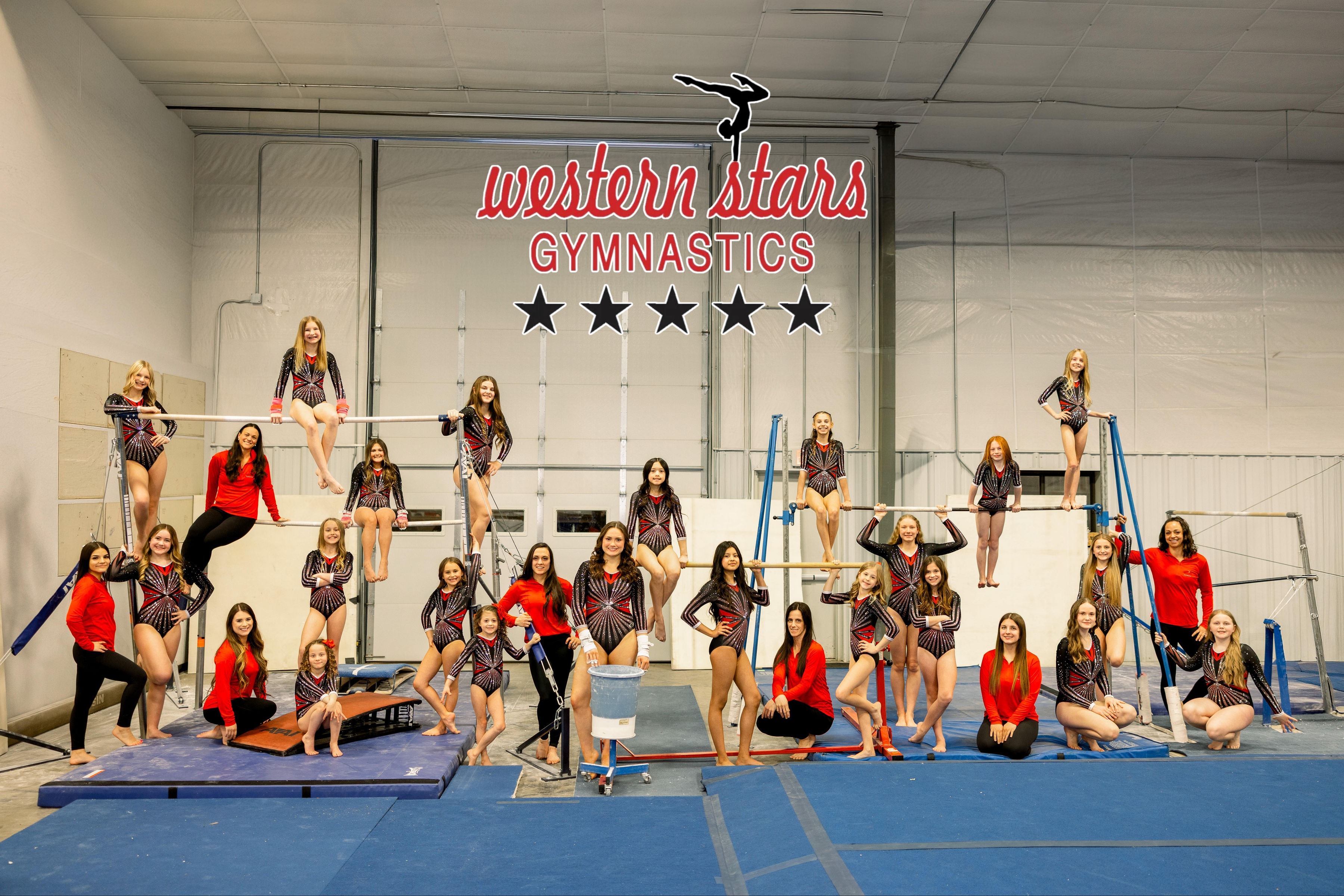 Children supporting each other at Western Stars Gymnastics