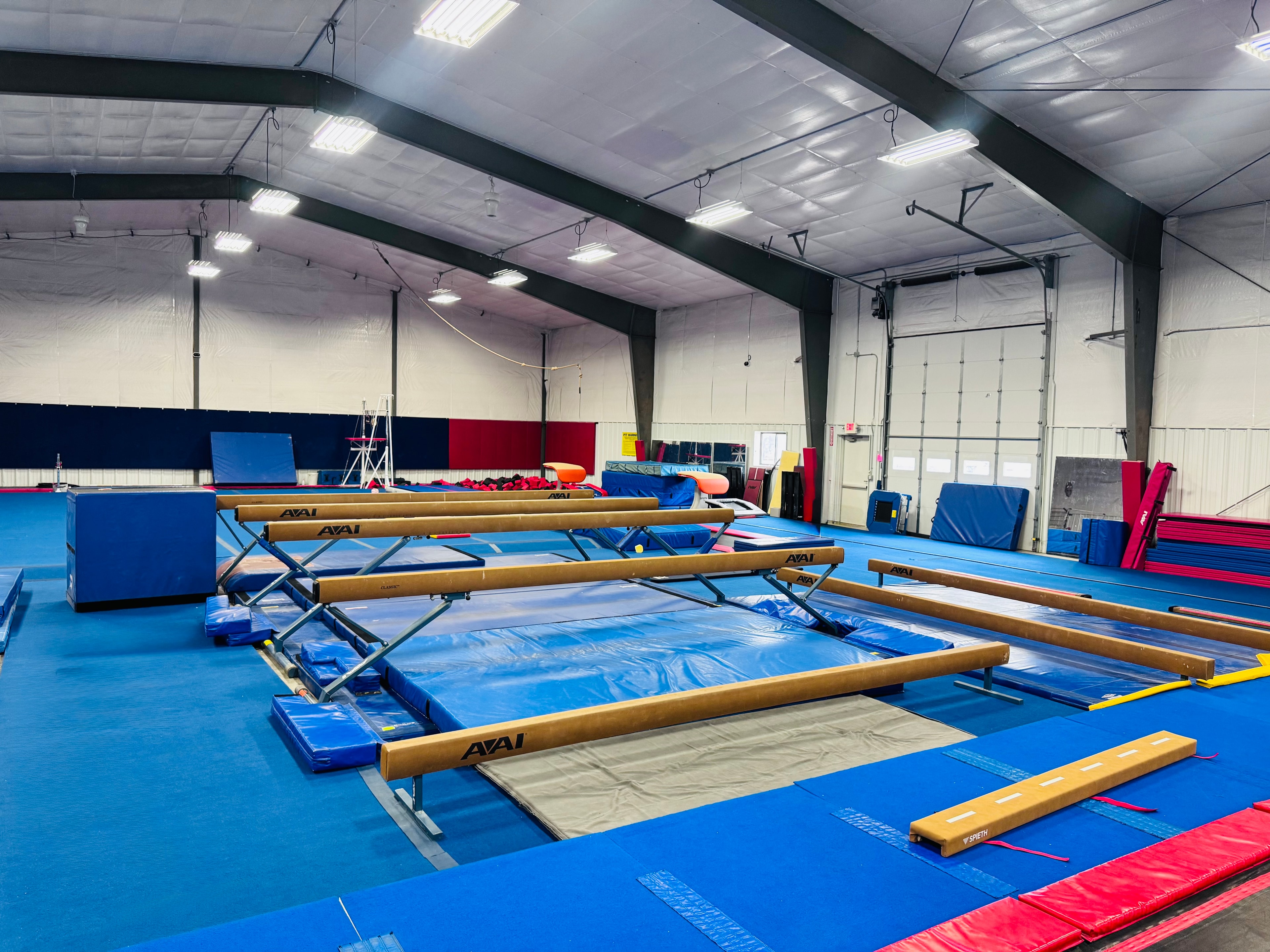 Balance beams at Western Stars Gymnastics