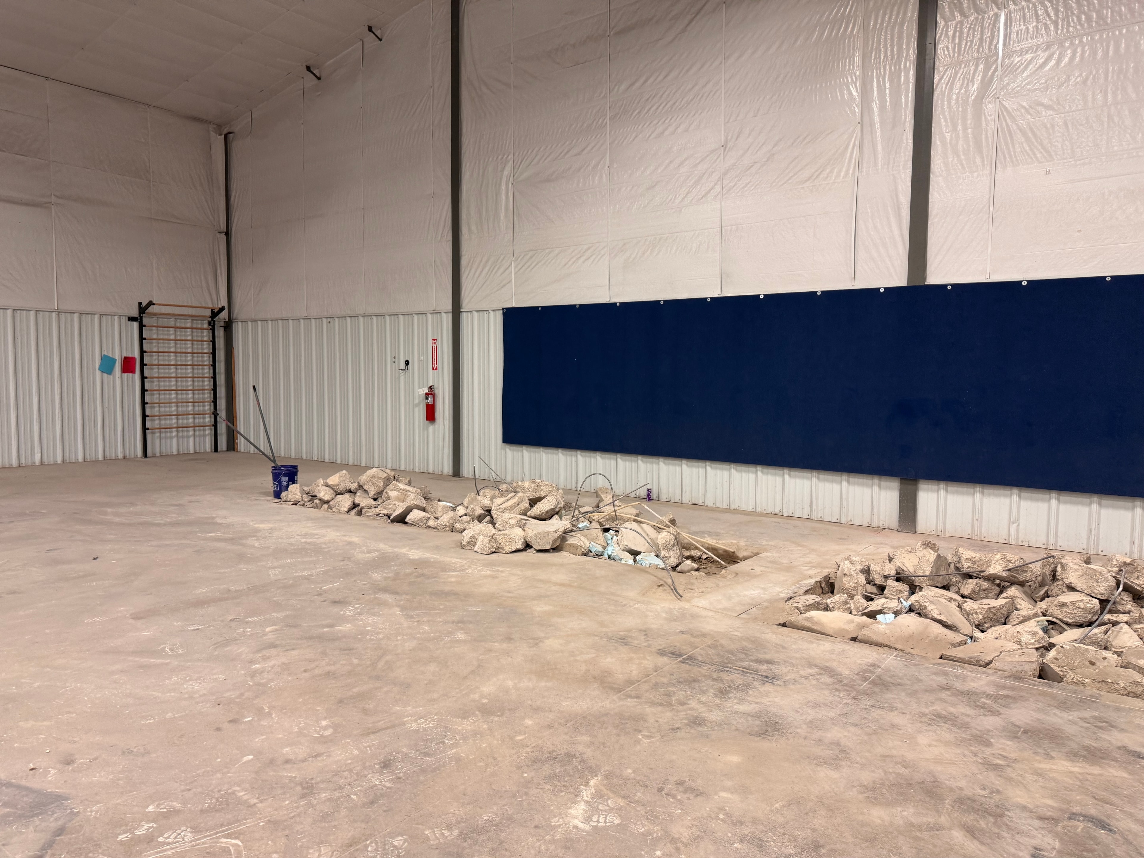 Concrete demolition — breaking ground